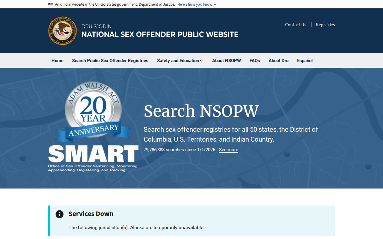 Siskiyou County sex offender lookup using national NSOPW search